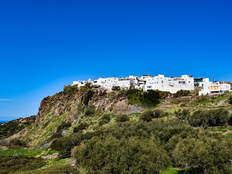 Plaka town on Milos island, Greece