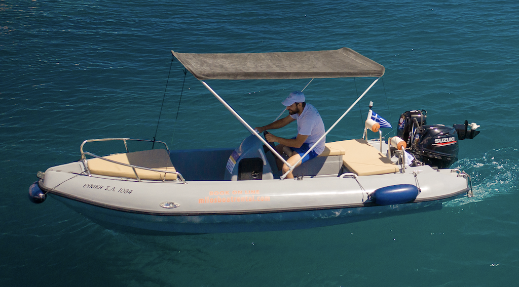 Raptor 457 no license boat rental Milos